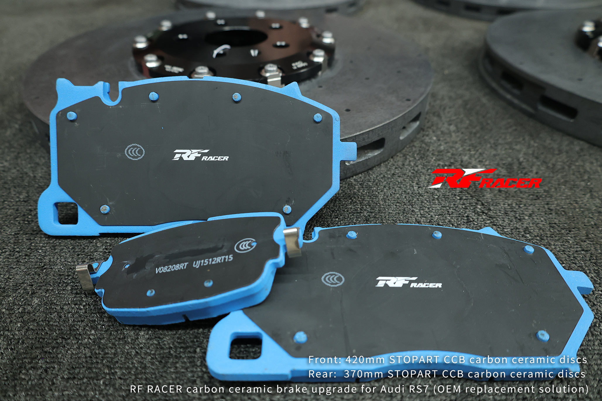 奥迪 RS7 刹车升级 | 前420后370碳陶盘原厂替换方案 - 锐迪凡 RF RACER