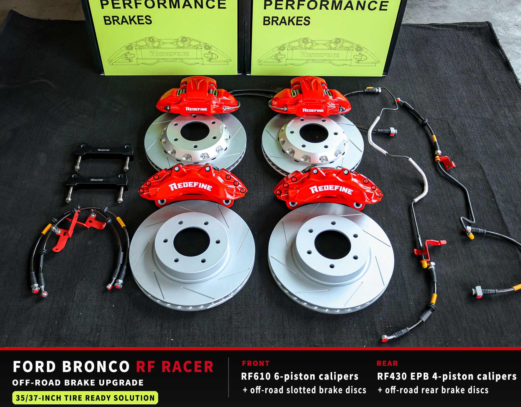 福特烈马刹车升级 | RF610+RF430前六后四越野专属方案 - 锐迪凡 RF RACER