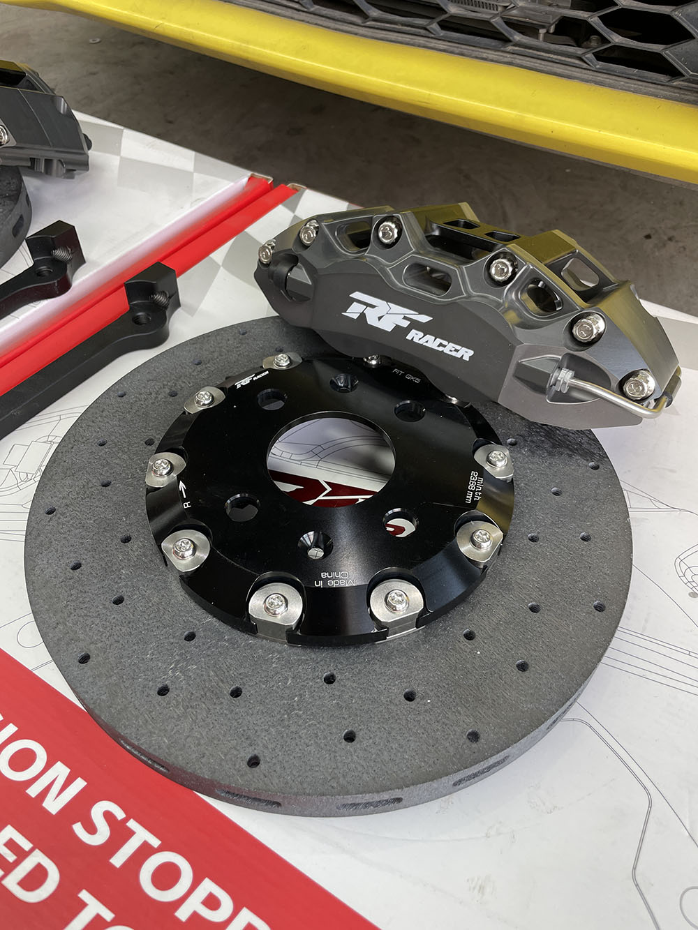 飞度GK5刹车升级 | RF420SM竞技卡钳+碳陶盘套装 - 锐迪凡 RF RACER